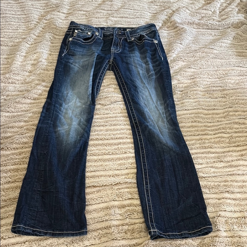 Miss Me Dark Blue Denim Jeans
